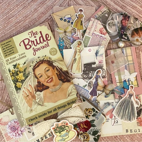 Wedding Journal Kit for the Bride-to-Be or the Nostalgic Bride of Yesteryear 💕 - Picture 2 of 10